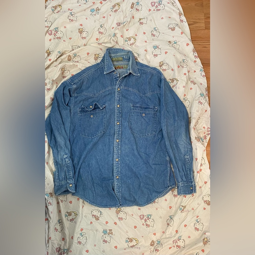 Anchor Blue Pearl Snap Denim Jacket